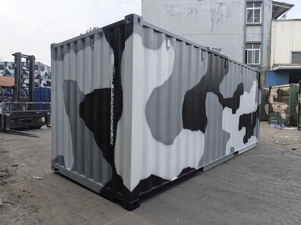 Conteneur 20' Camouflage Gris miniature 3